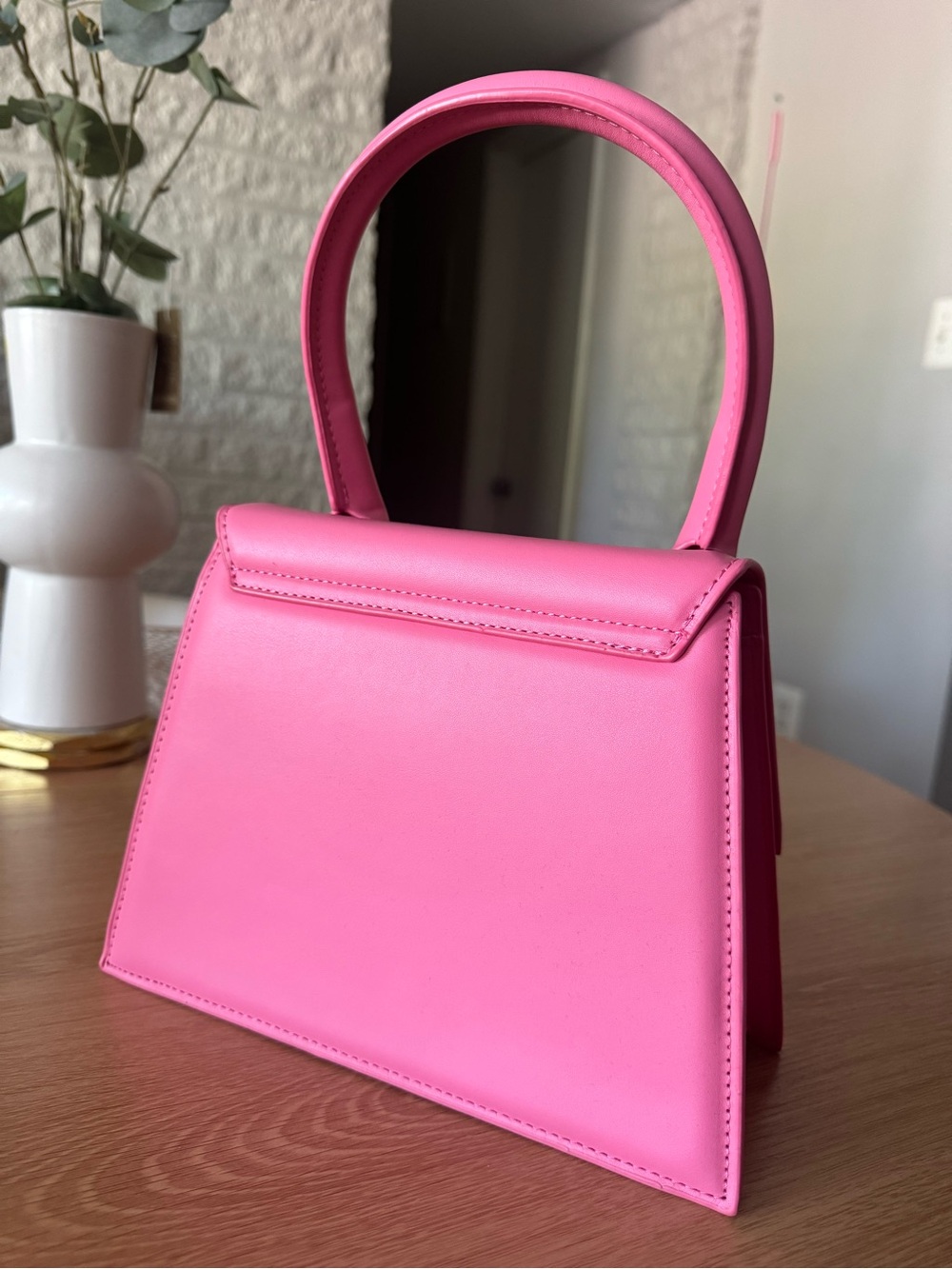 Pink Structured Top-Handle Mini Bag - Picture 3 of 4